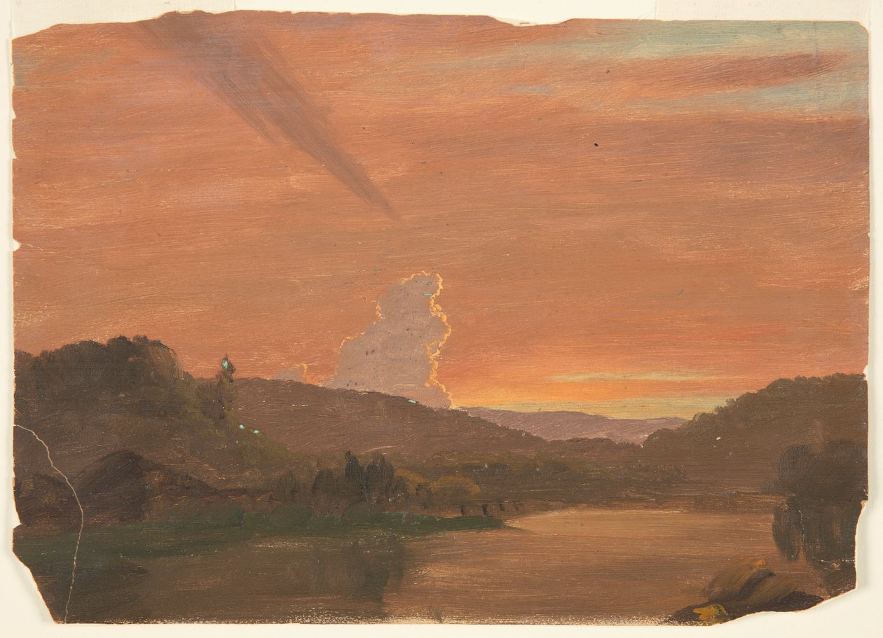 Cloud Study at Sunset by Frederic Edwin Church
