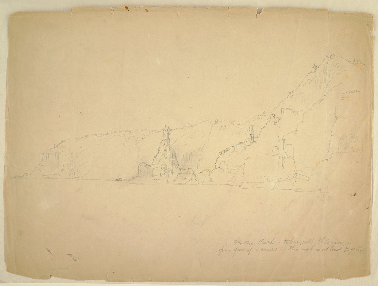 Statue Rock, September 1851 by Frederic Edwin Church