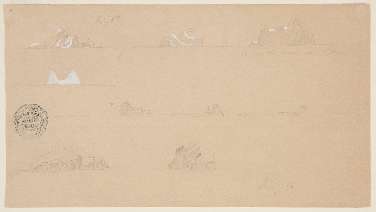 Floating Icebergs by Frederic Edwin Church