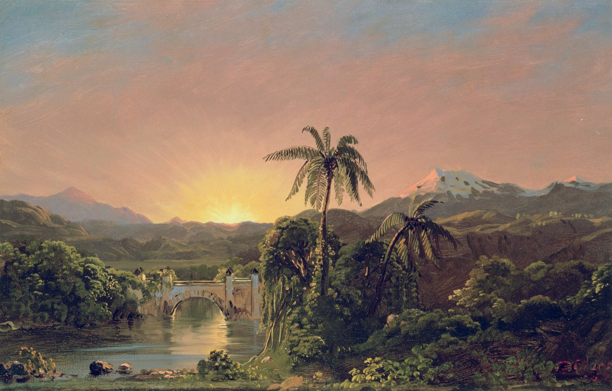 Sunset in Ecuador by Frederic Edwin Church