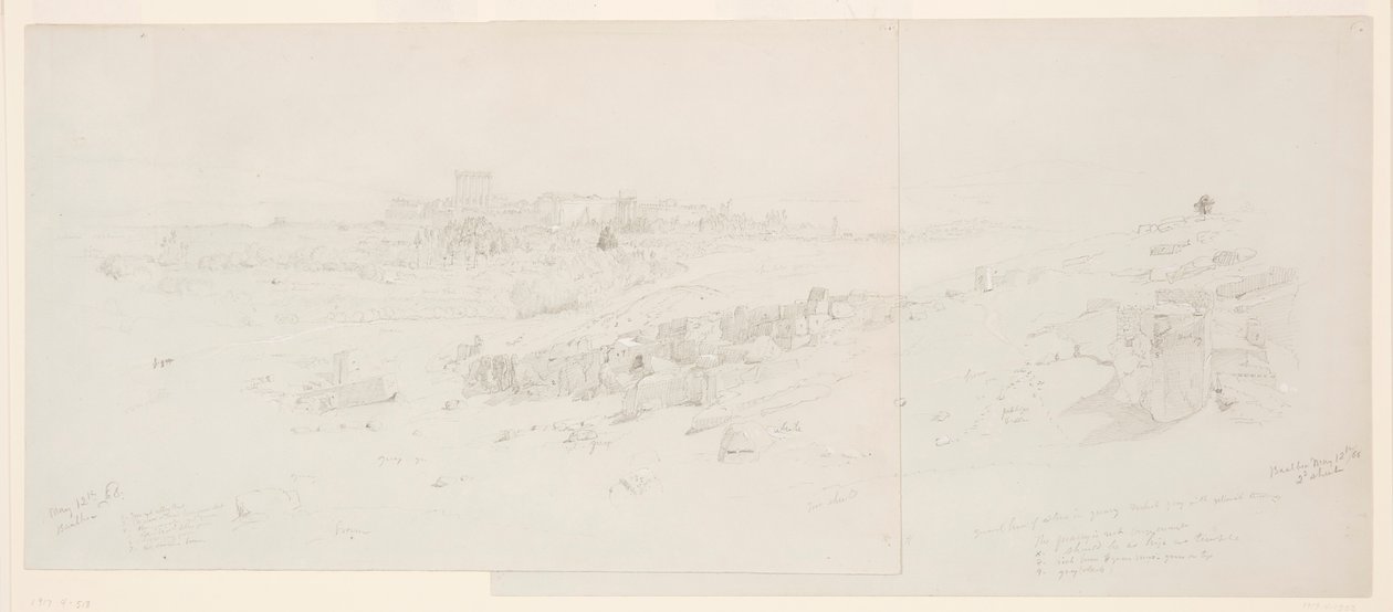 Temples at Morning, Baalbek by Frederic Edwin Church