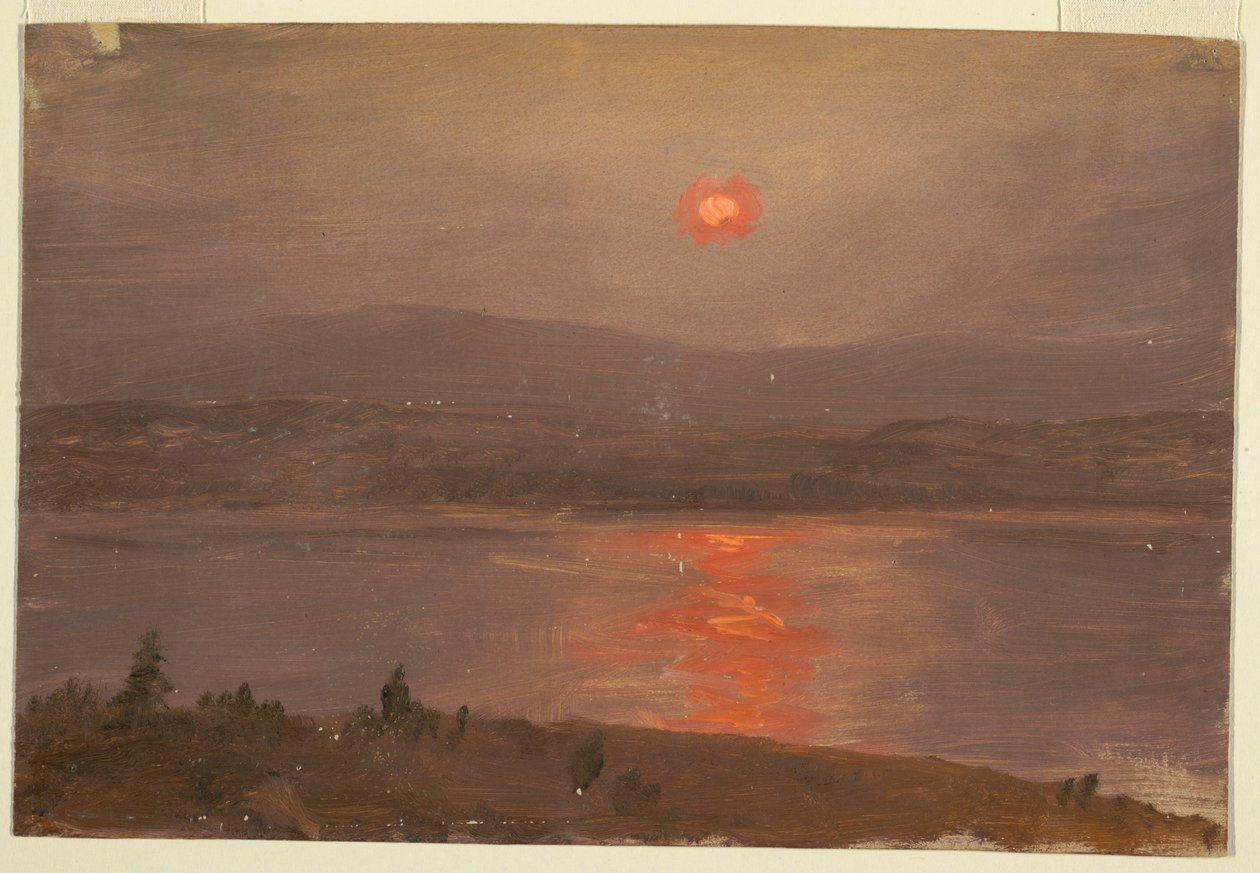 View Across the Hudson at Sunset by Frederic Edwin Church