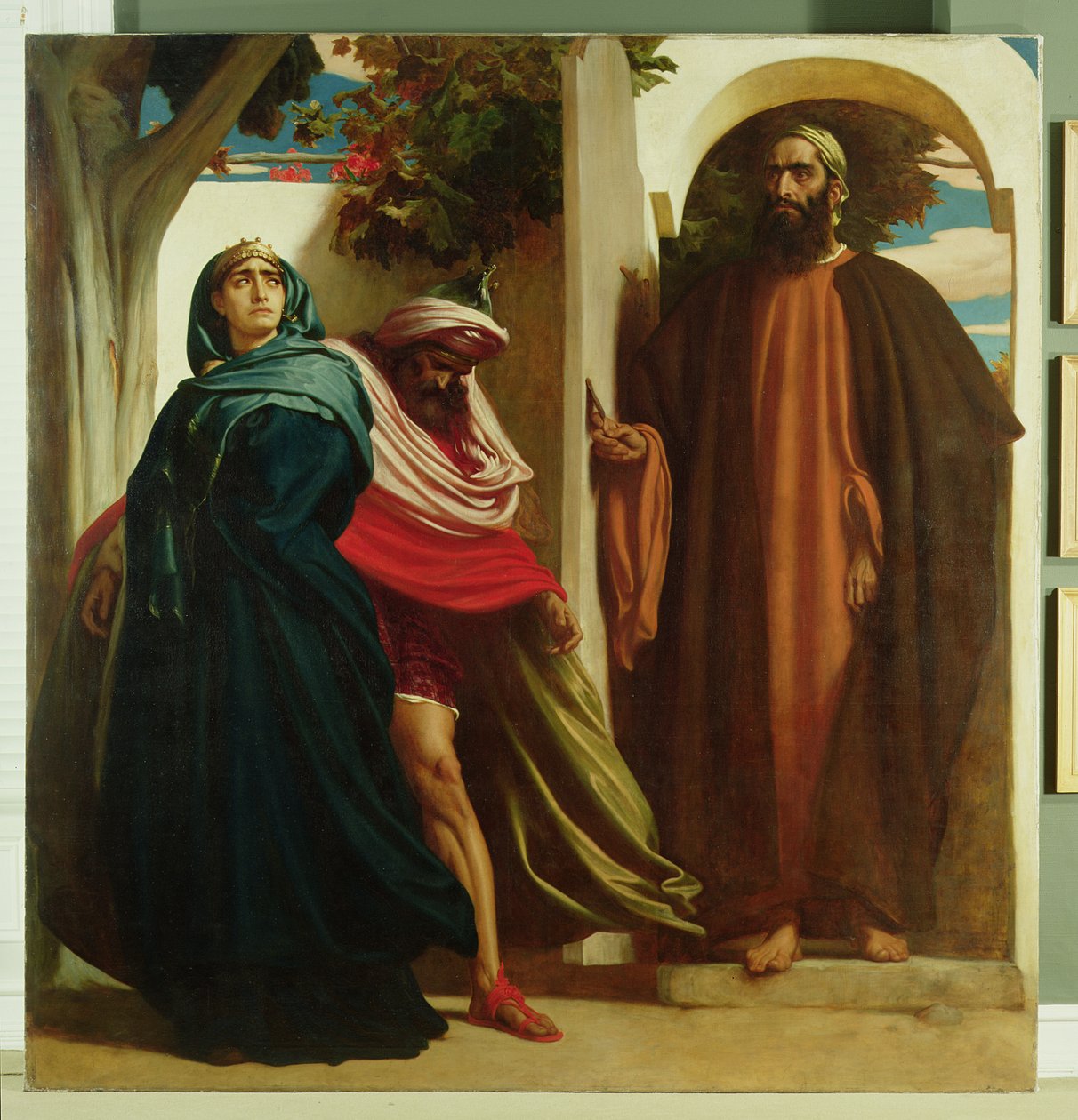 Jezebel and Ahab Met by Elijah, c.1862-3 by Frederic Leighton
