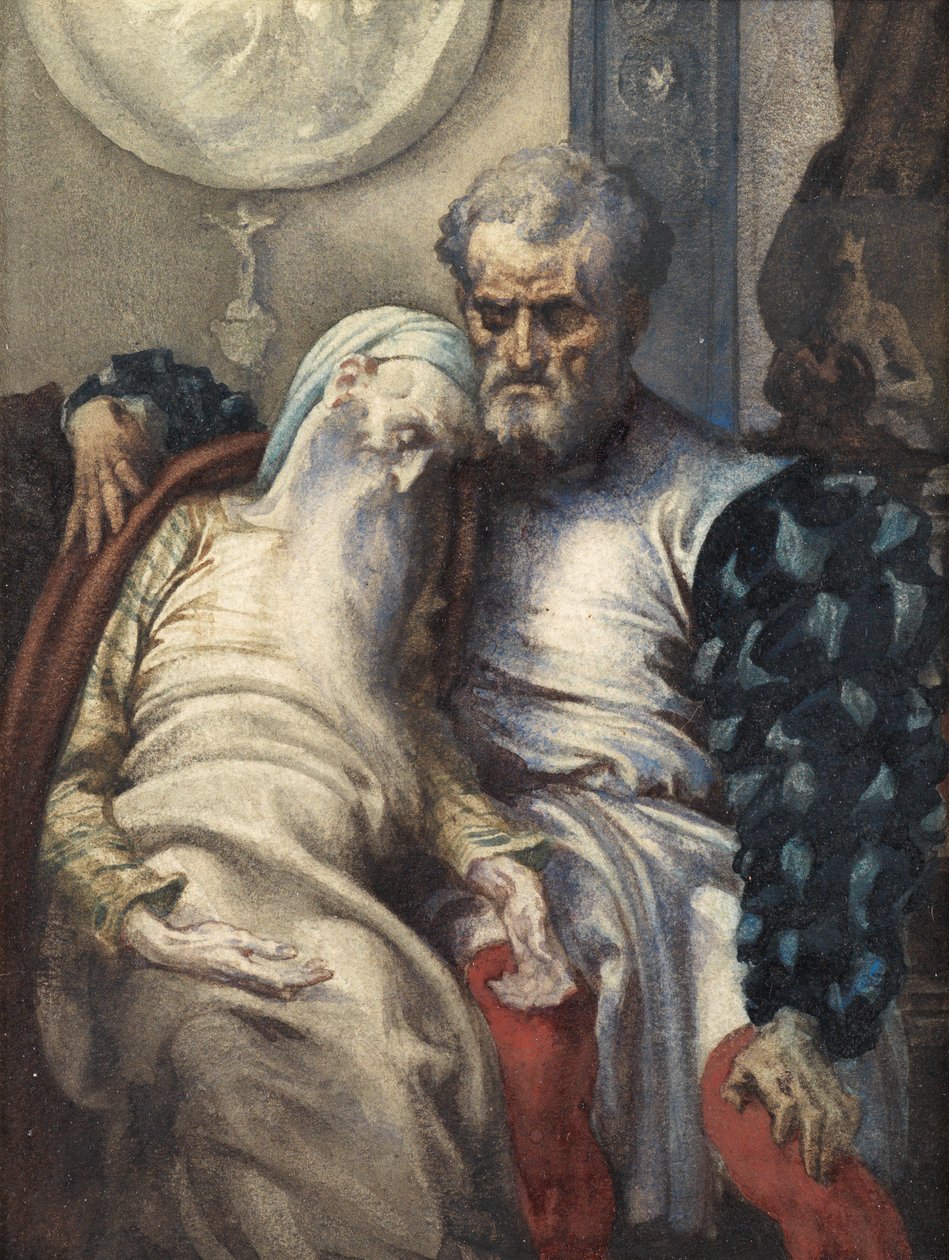 Michael Angelo Nursing his Dying Servant by Frederic Leighton