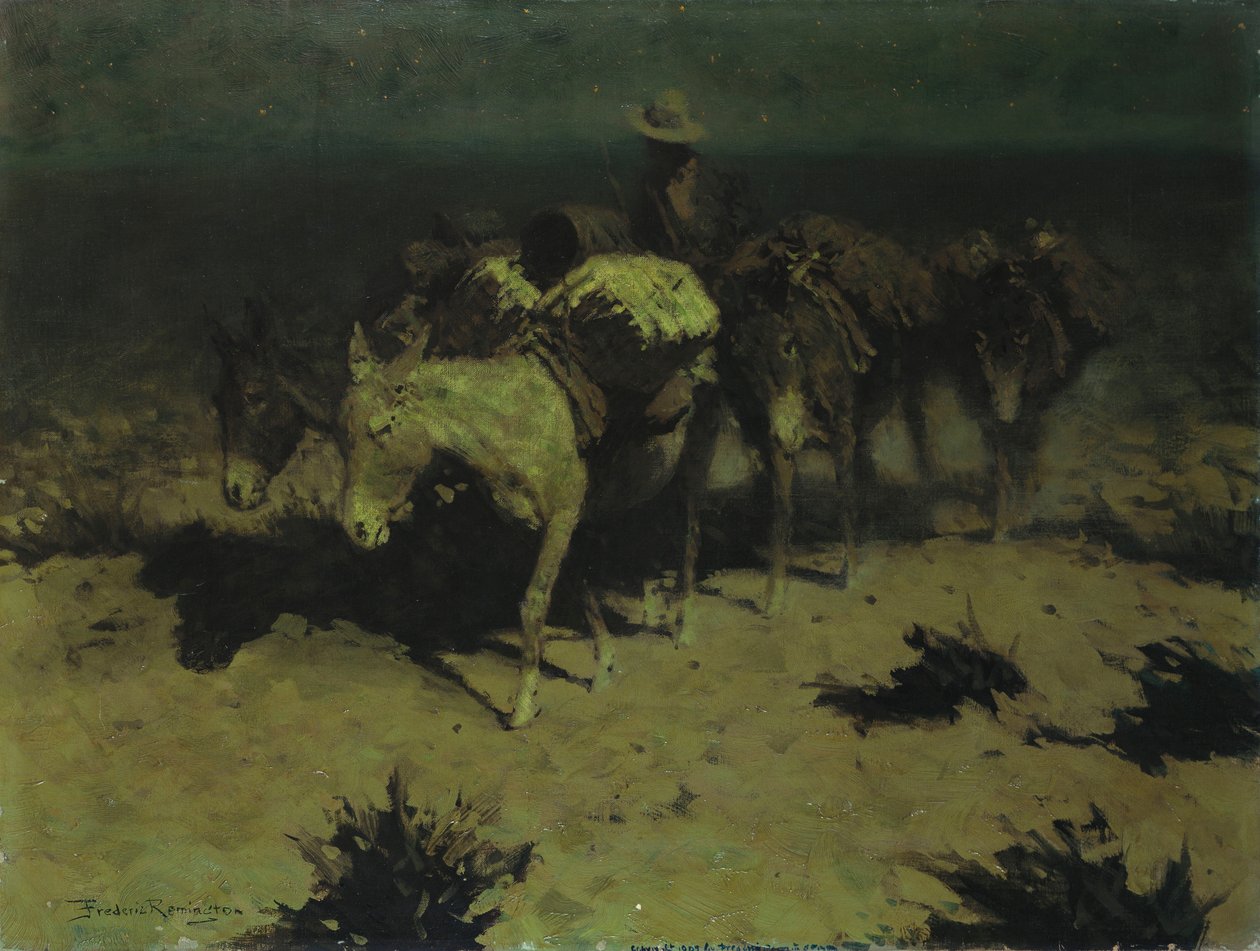 A Pack Train by Frederic Remington