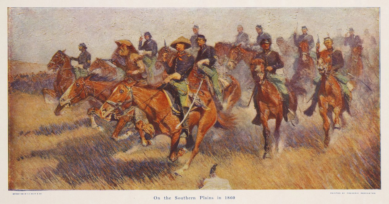 On the Southern Plains in 1860, pub.1909 by Frederic Remington