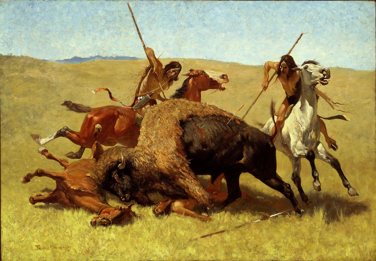 The Buffalo Hunt by Frederic Remington