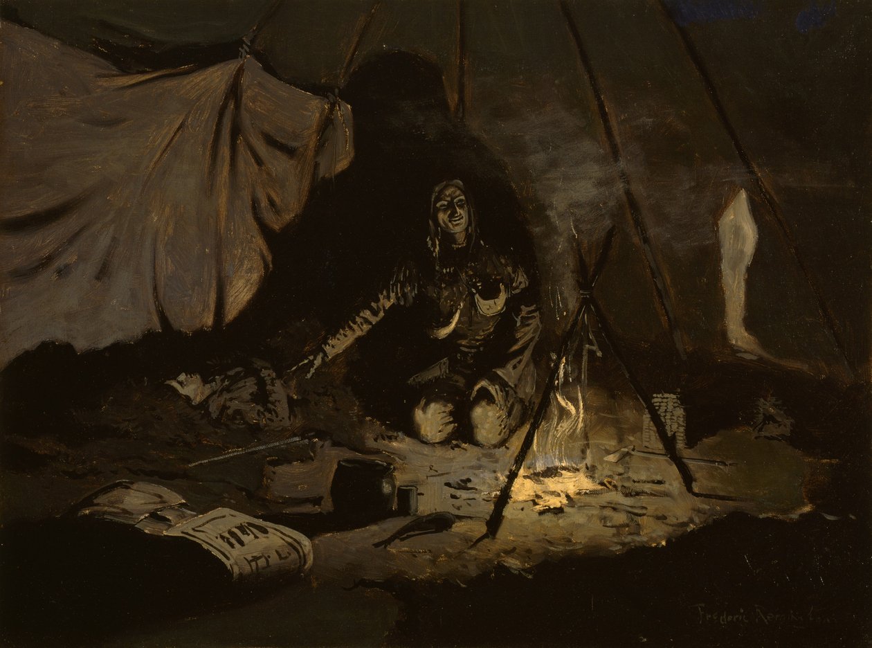 The Dry Leaves Lasted Longer Than She by Frederic Remington