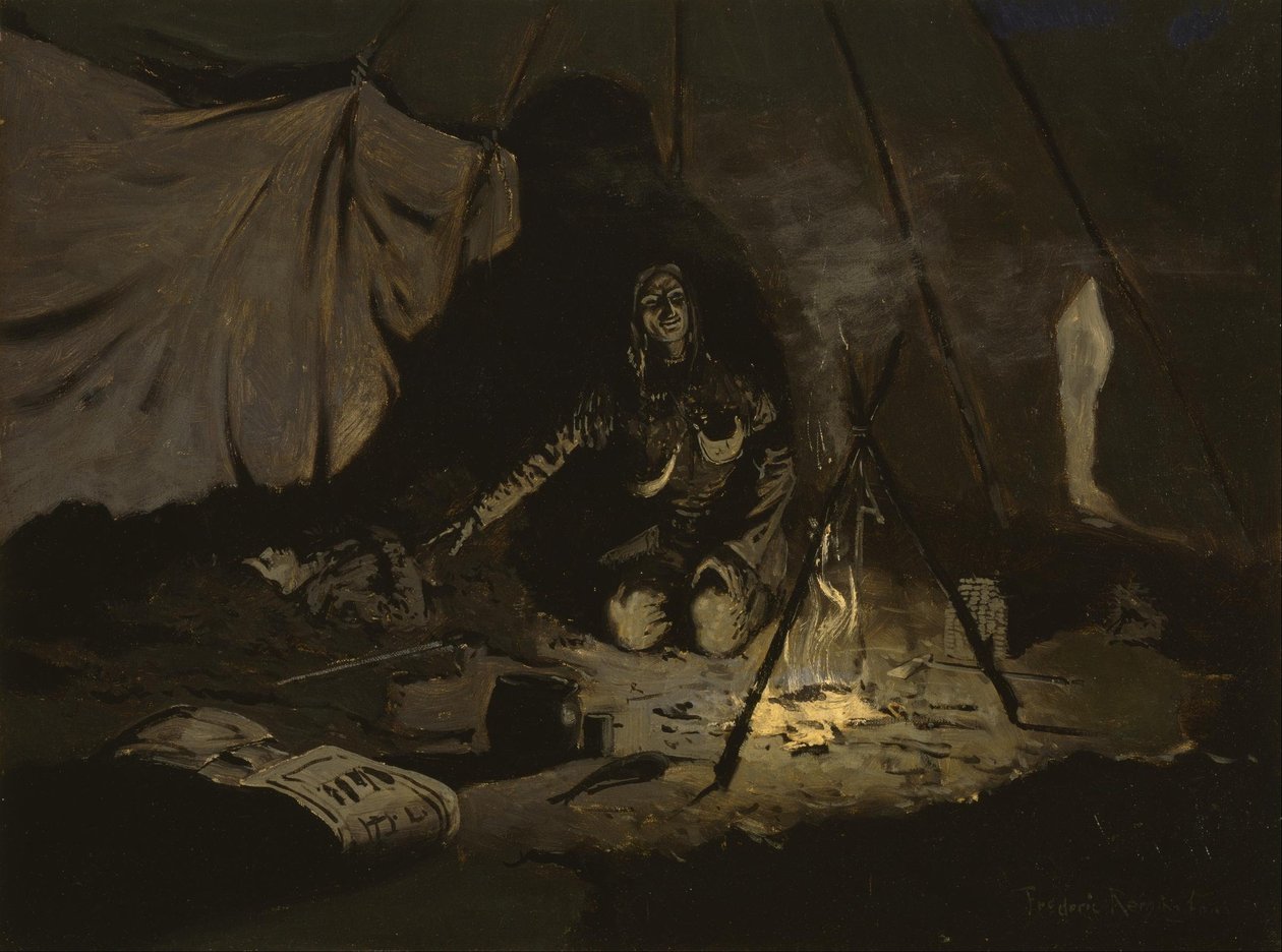 The Dry Leaves Lasted Longer Than She by Frederic Remington