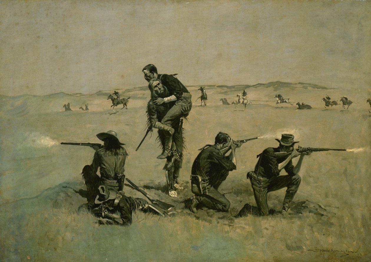 The Last Stand (Twenty-Five to One) c.1896 by Frederic Remington