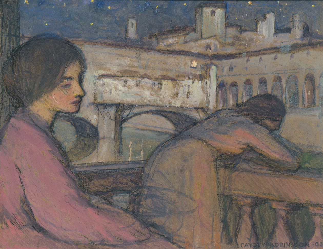 Dreaming on the Arno, 1902 by Frederick Cayley Robinson