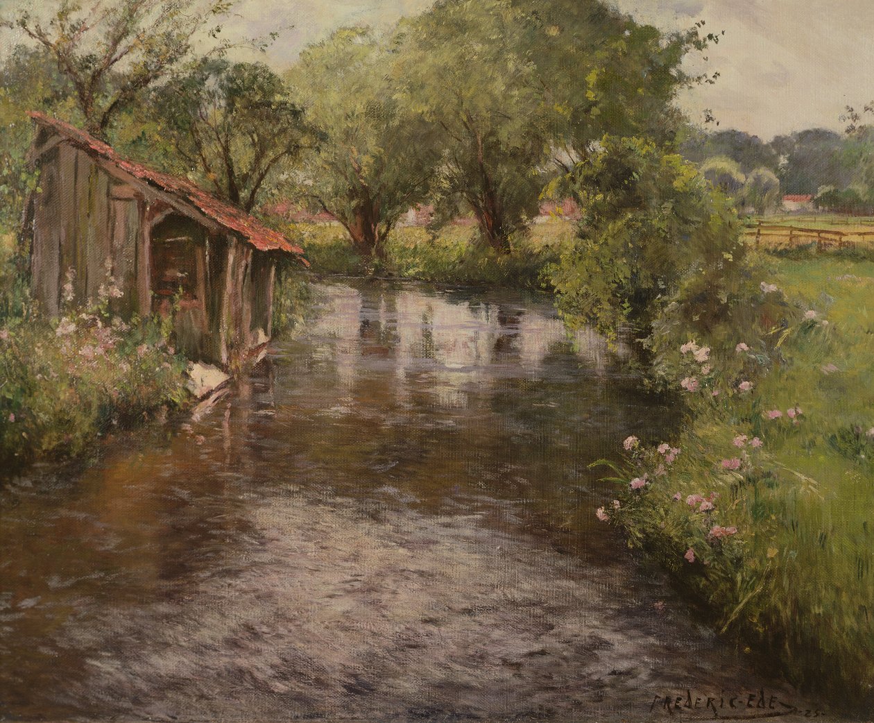 Wash-house on the Banks of the Lunain by Frederick Charles Vipont Ede