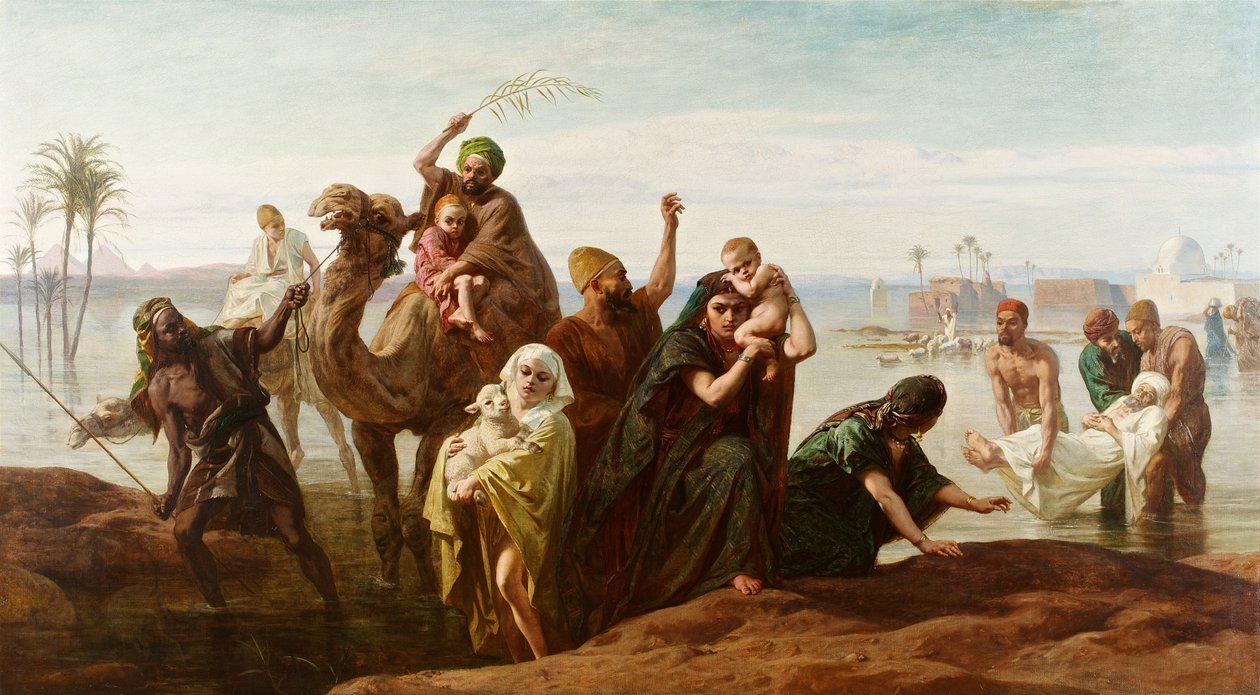 The Sudden Rising of the Nile, 1865 by Frederick Goodall