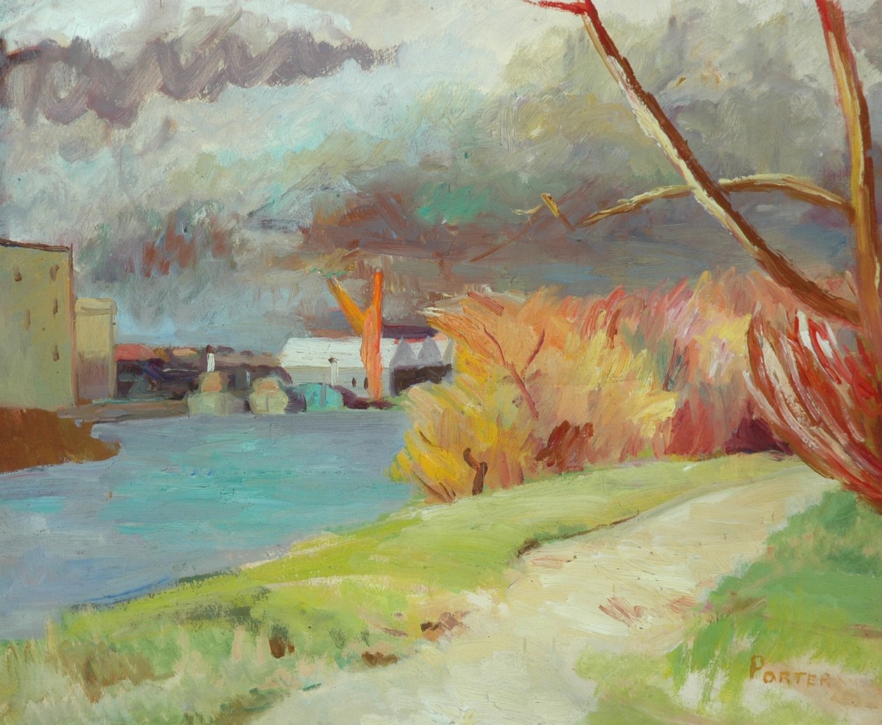 The River at Kew by Frederick James Porter