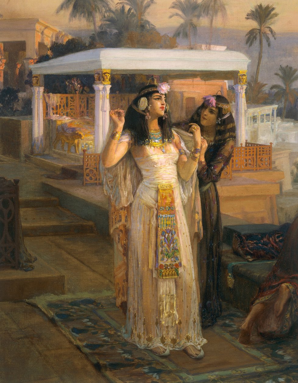 Cleopatra on Terraces of Philae by Frederick Arthur Bridgman