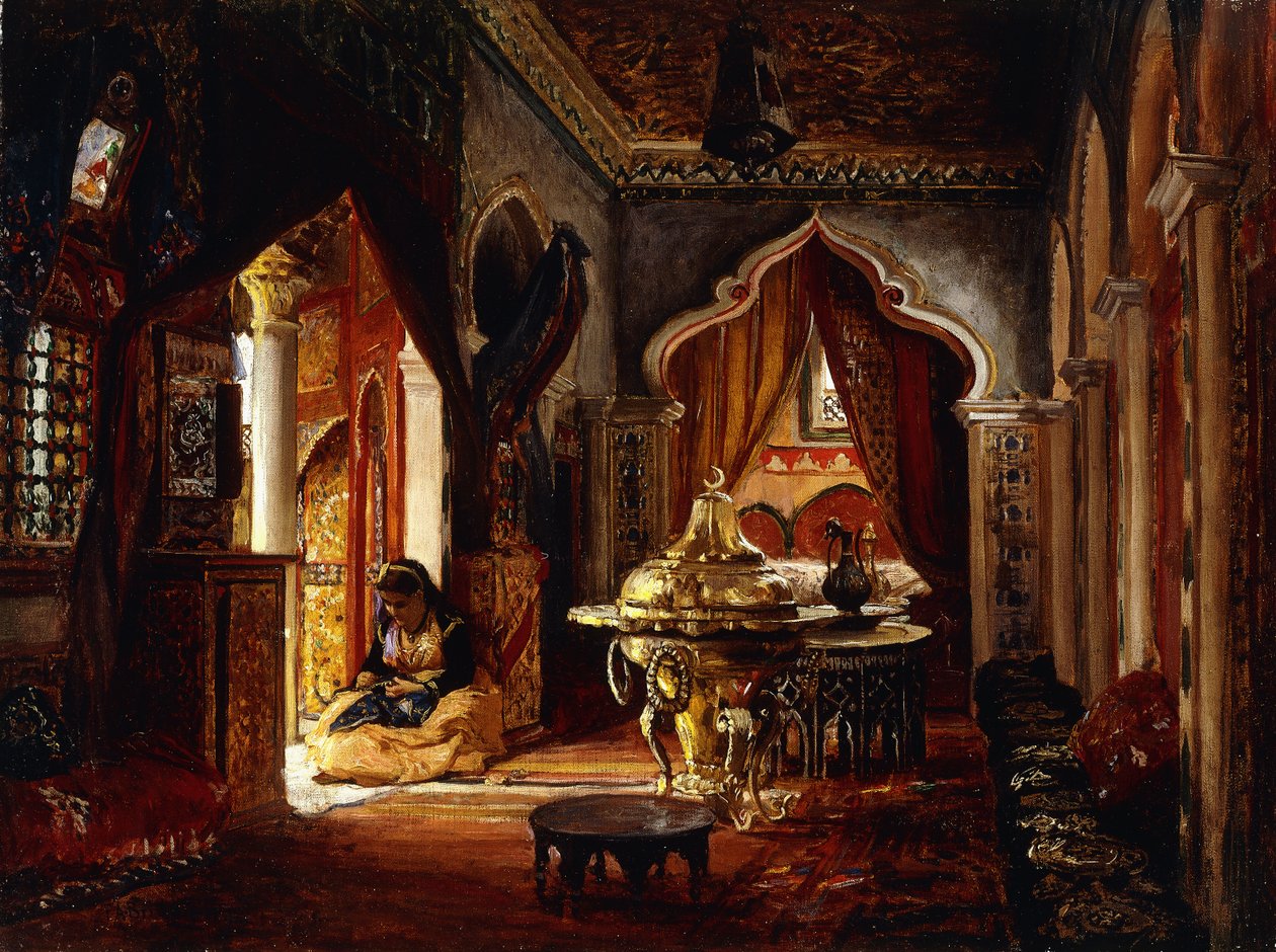 Within the Seraglio by Frederick Arthur Bridgman