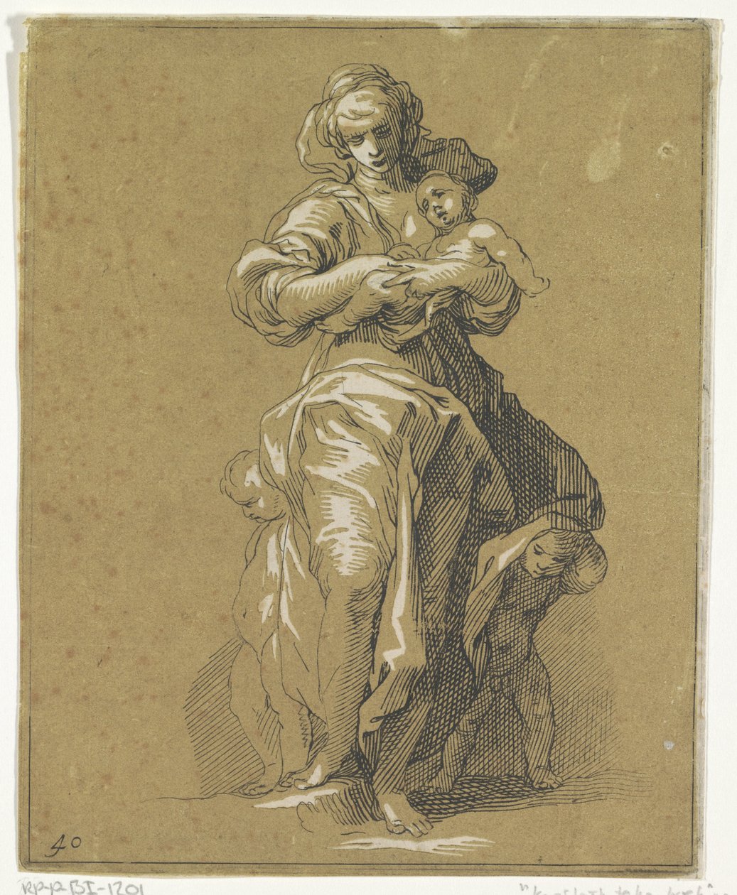 Charity with Three Children by Frederick Bloemaert