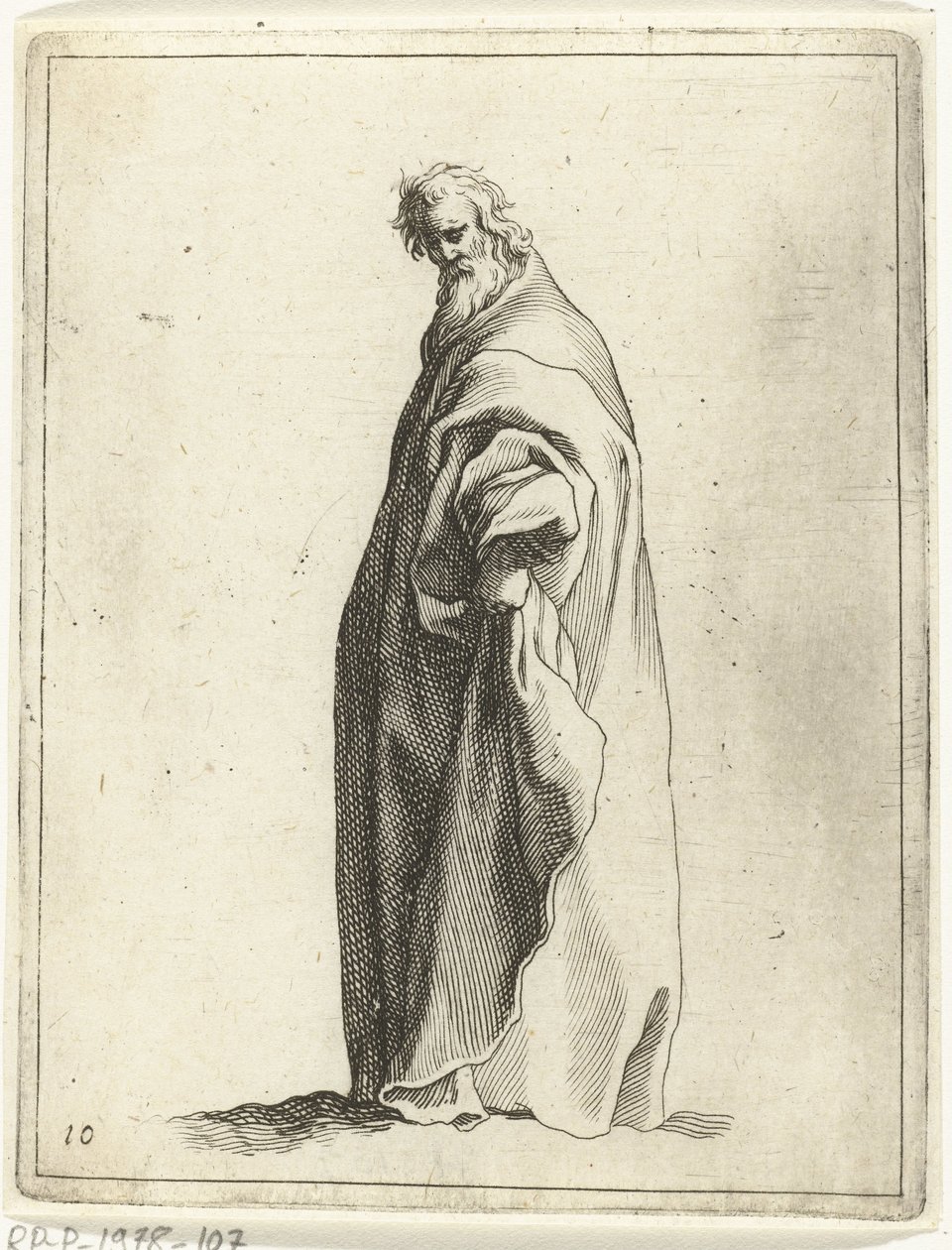 Old Man (series title: 15 Small Figures) by Frederick Bloemaert