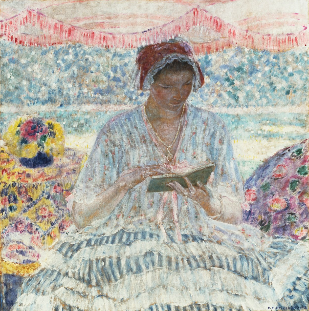 Summer Reading (Under the Awning) by Frederick Carl Frieseke