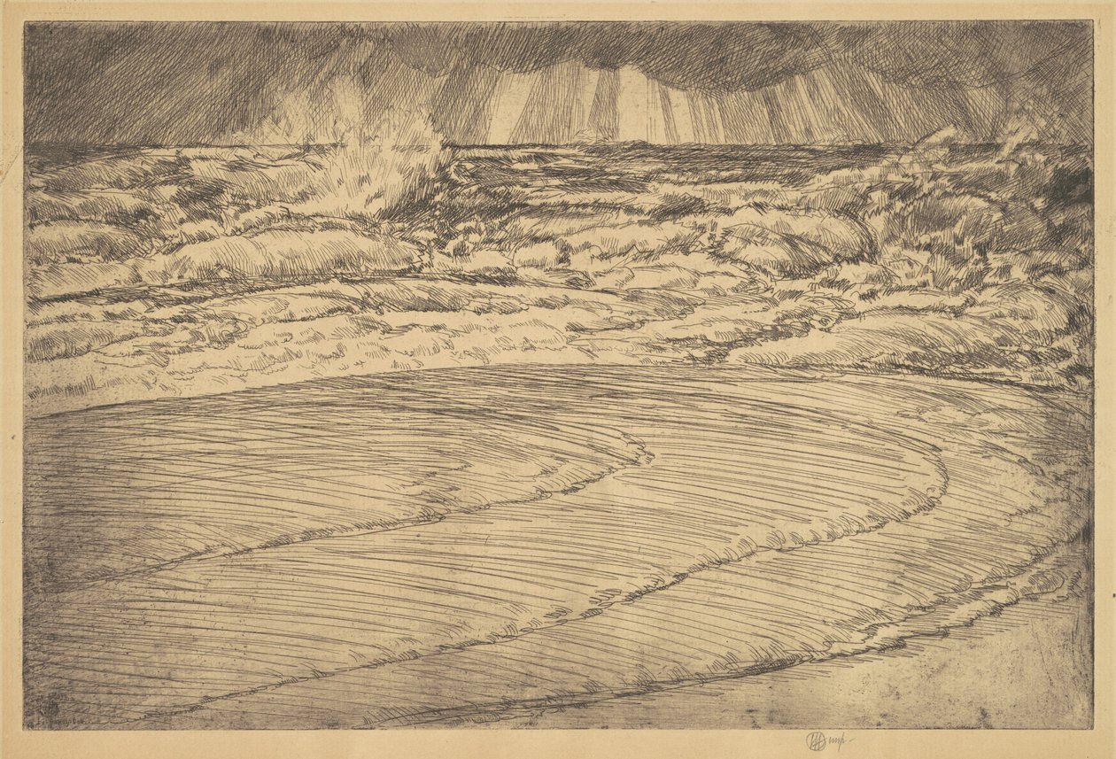 Heavy Surf, High Tide, Easthampton, 1920 by Frederick Childe Hassam