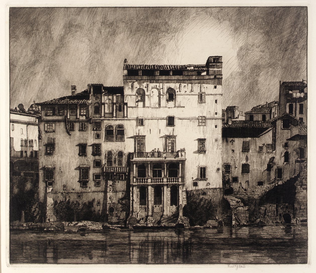 Old Houses on the Tiber by Frederick G. Hall