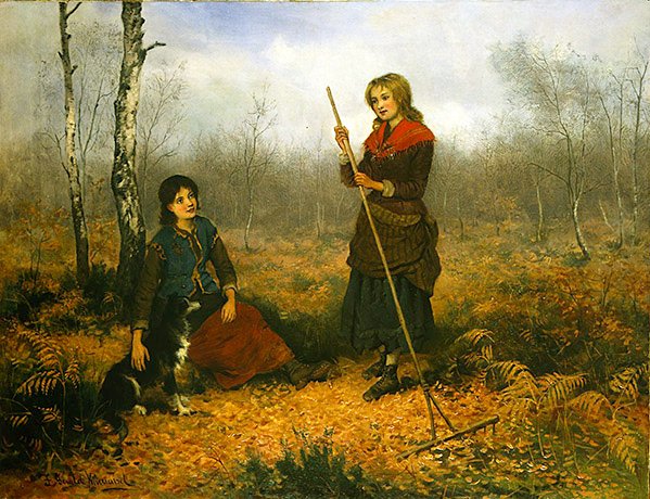 Gathering Leaves by Frederick Gerald Kinnaird