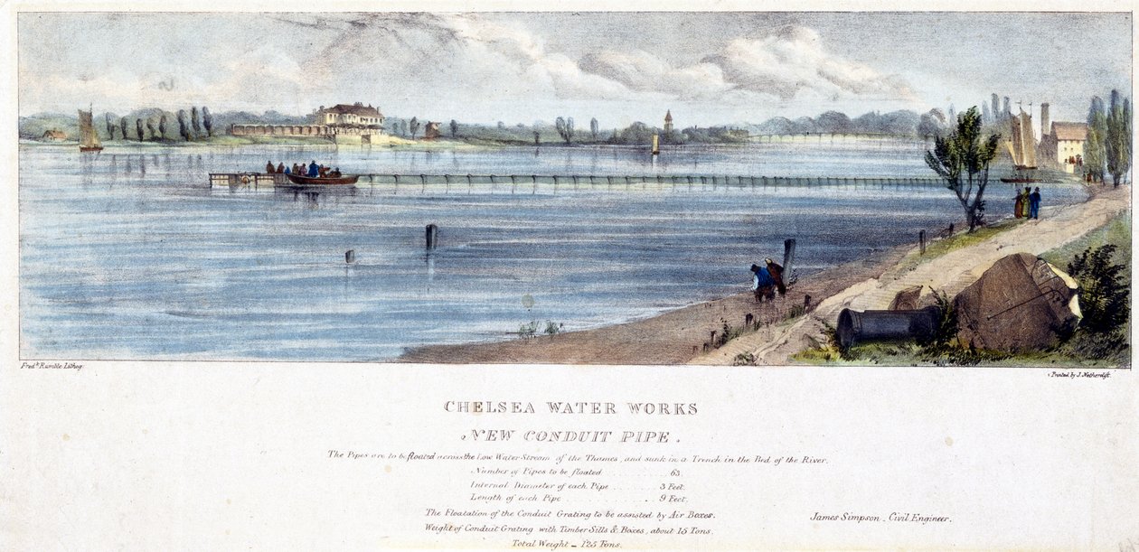 Chelsea Water Works, New Conduit Pipe by Frederick Rumble