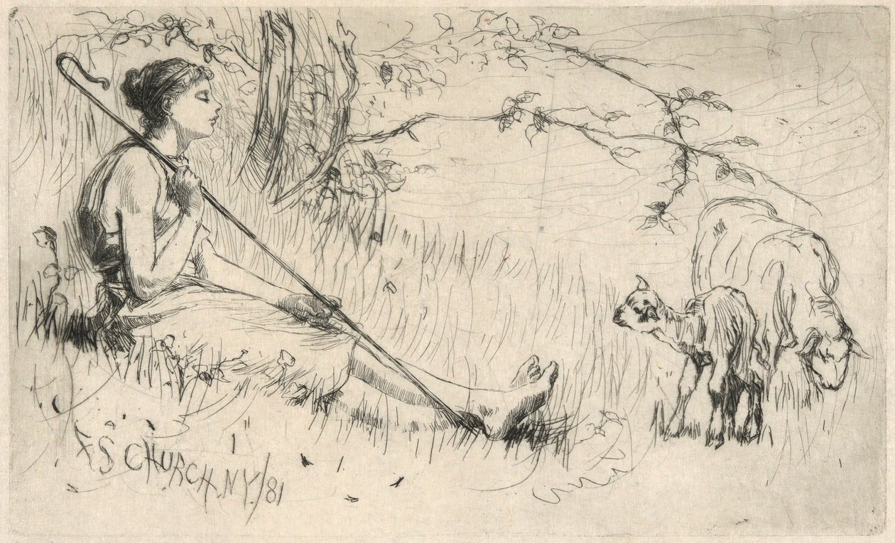 Shepherd Girl by Frederick Stuart Church