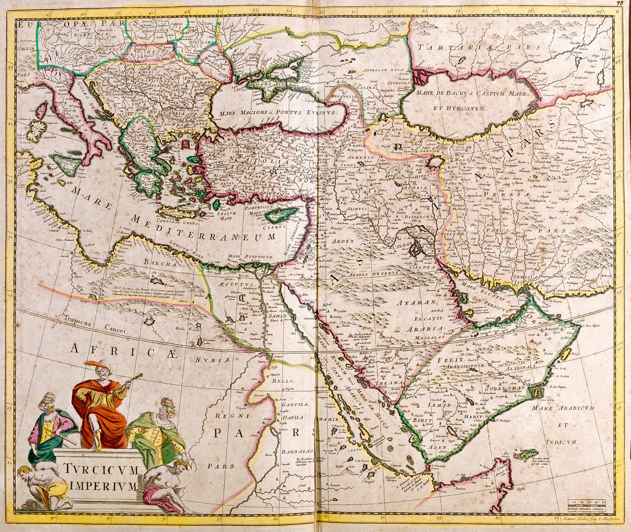 Map of the Turkish Empire by Frederick de Wit