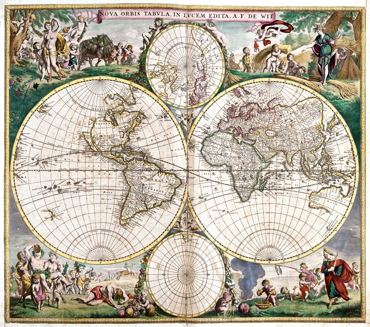 Planisphere World by Frederick de Wit