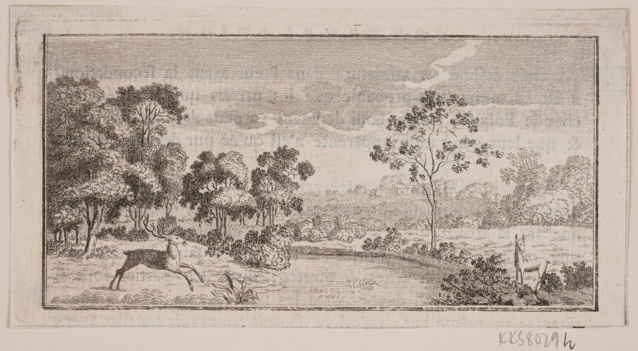 Landscape with Deer by Frederik Ludvig  Bradt