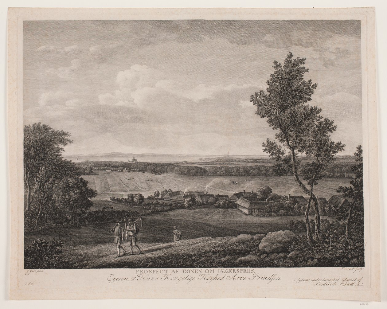 Prospect of the Area around Jægerspris by Frederik Ludvig  Bradt
