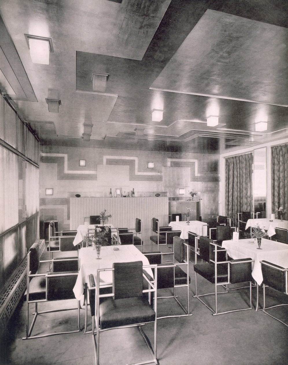 A tea room in the shop of Robert Bely, designed by architect Pierre Patout by French Photographer
