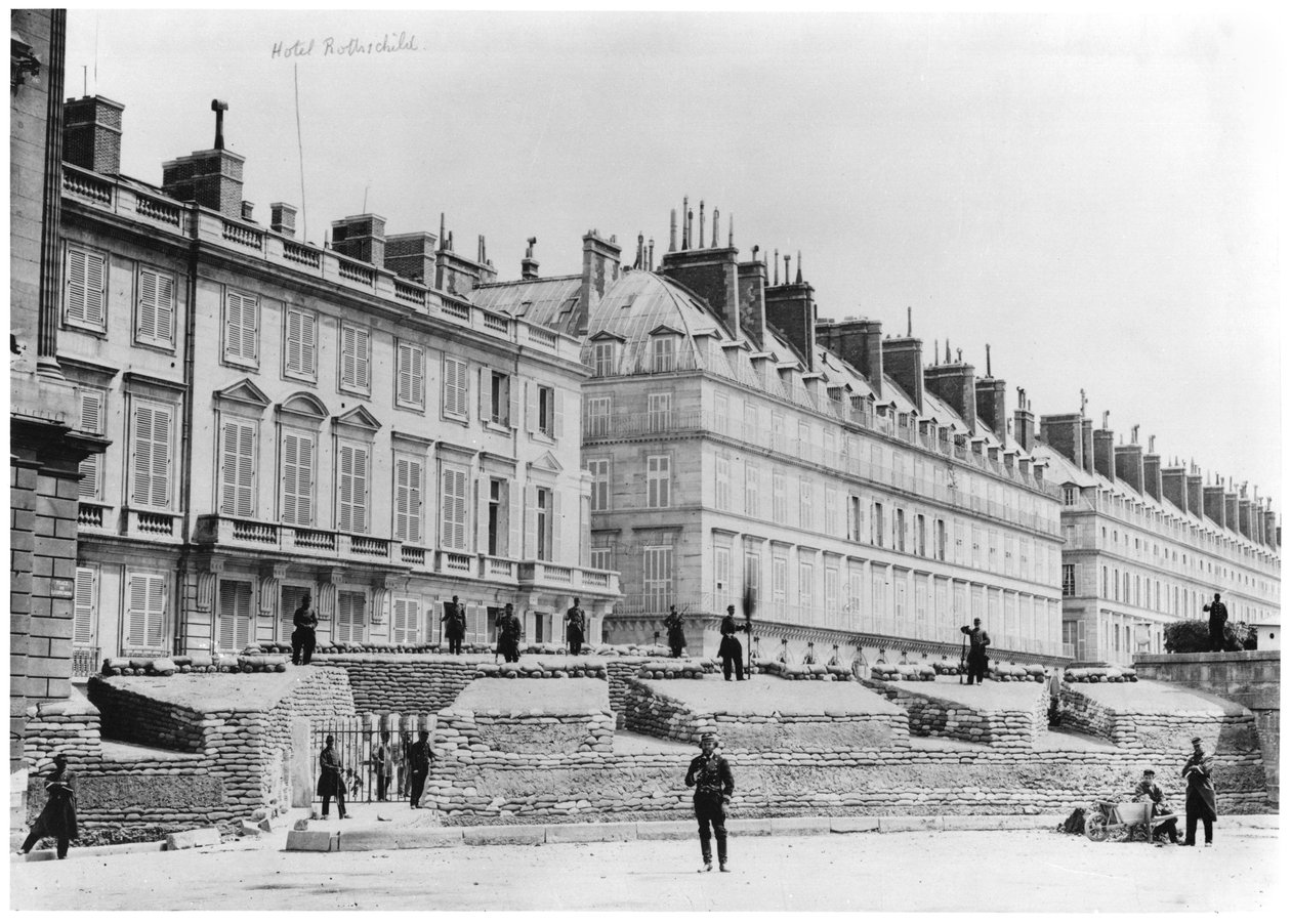 Barricade During the Commune of Paris in Rue de Rivoli, 1871 by French Photographer