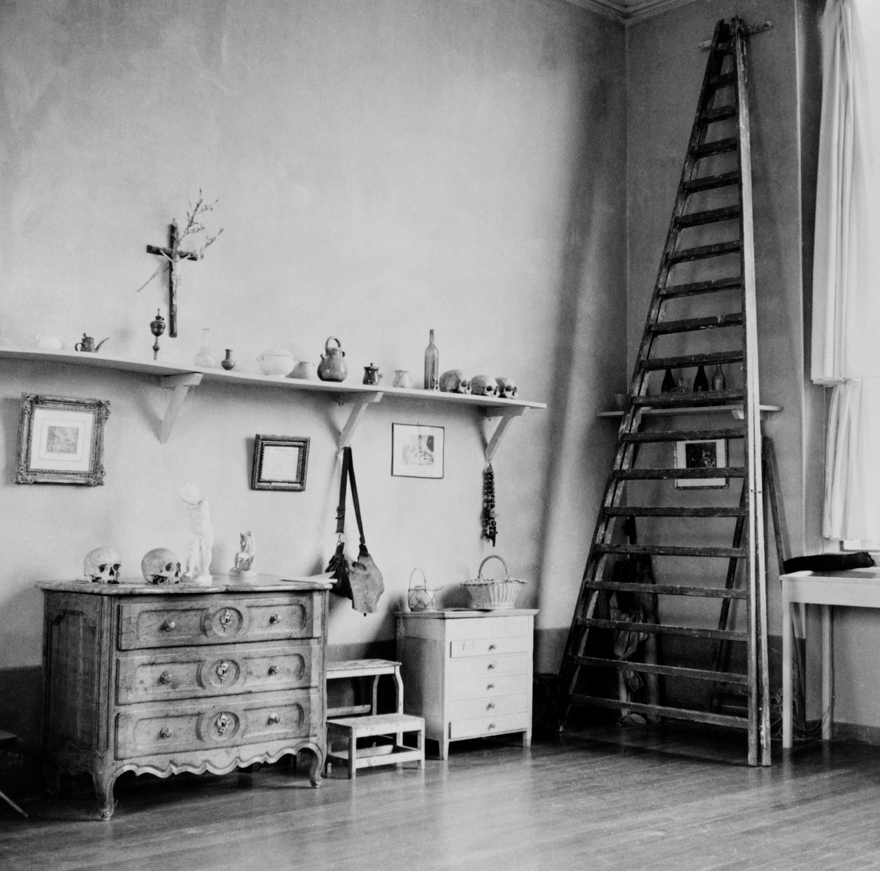 Interior of Cezannes studio at Aix-en-Provence, c.1900-02 by French Photographer
