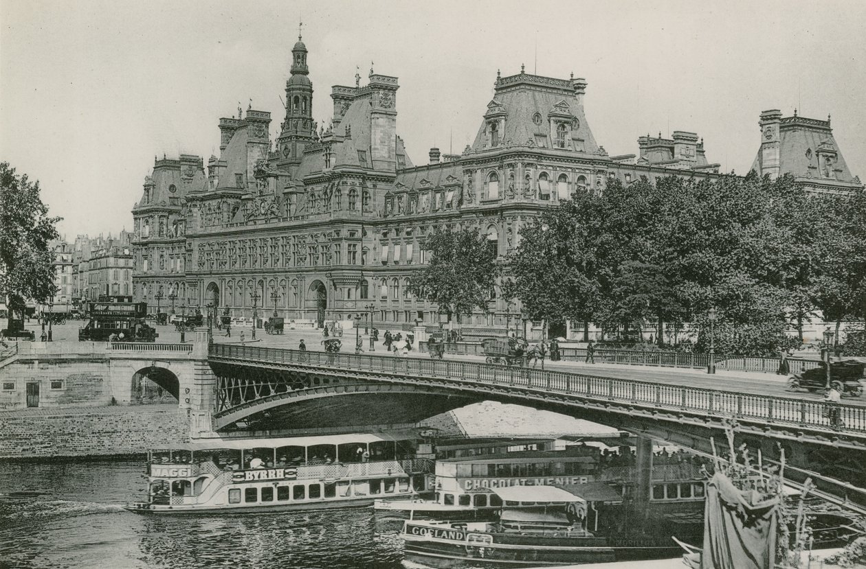 Arcole Bridge and Town-Hall by French Photographer