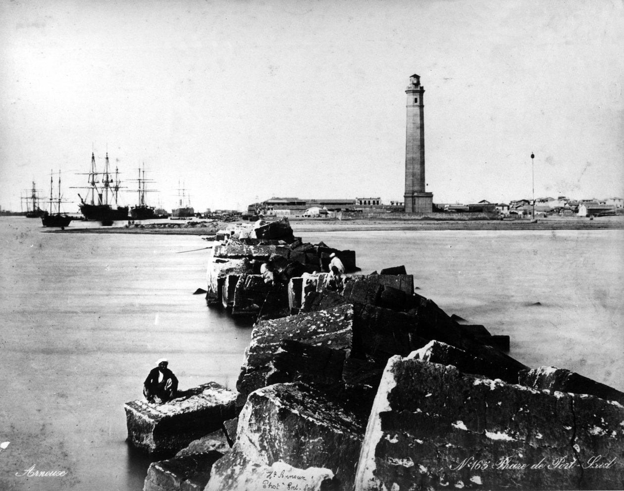 Port Said Lighthouse, c.1875 by French Photographer