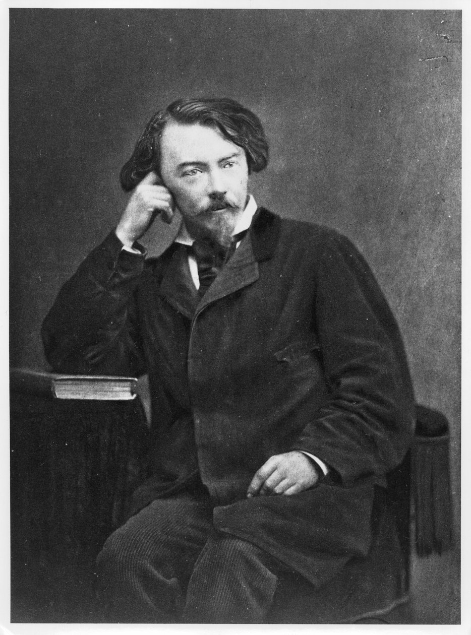 Portrait of Comte Auguste de Villiers de LIsle-Adam by French Photographer