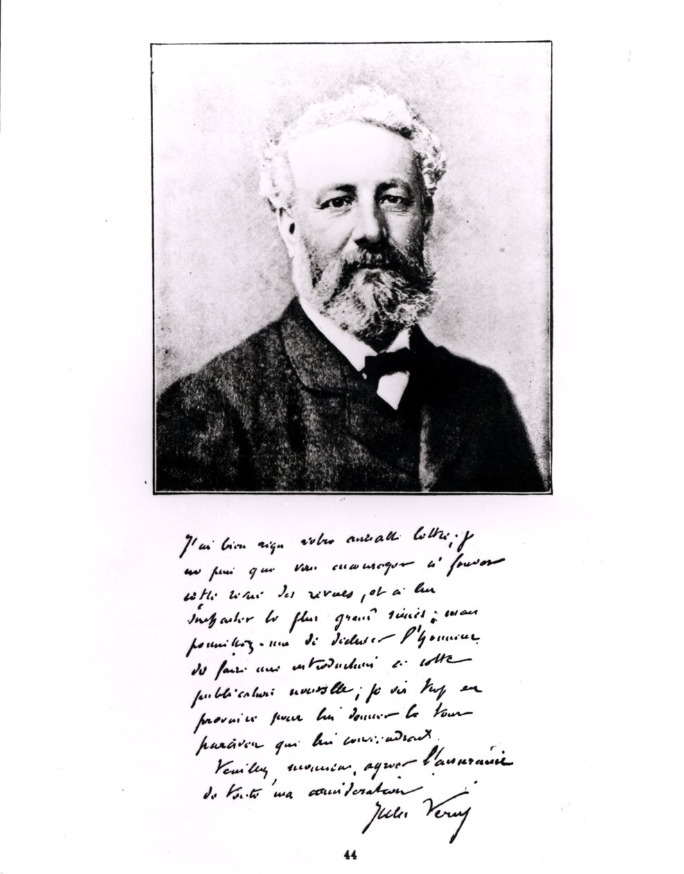 Portrait of Jules Verne (1828-1905) by French Photographer