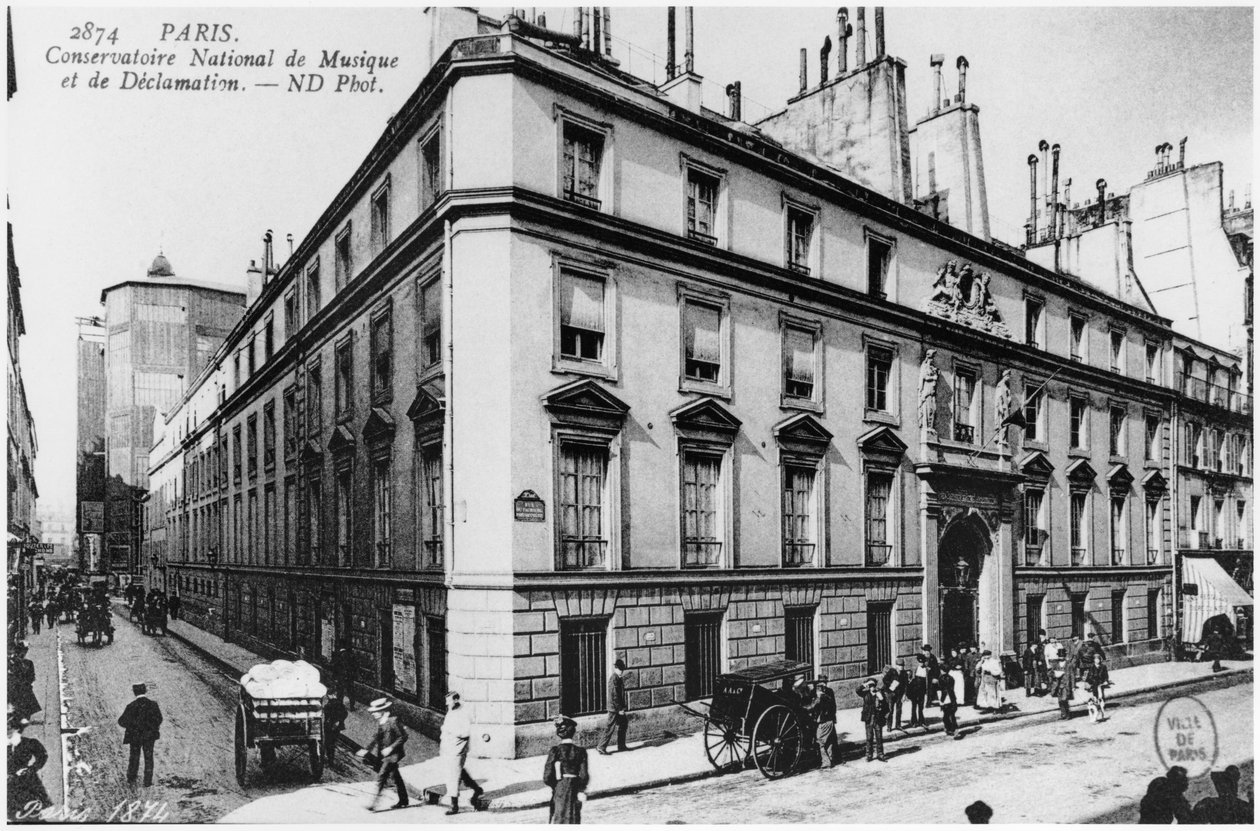 Postcard depicting the Paris Conservatoire, 1906 by French Photographer