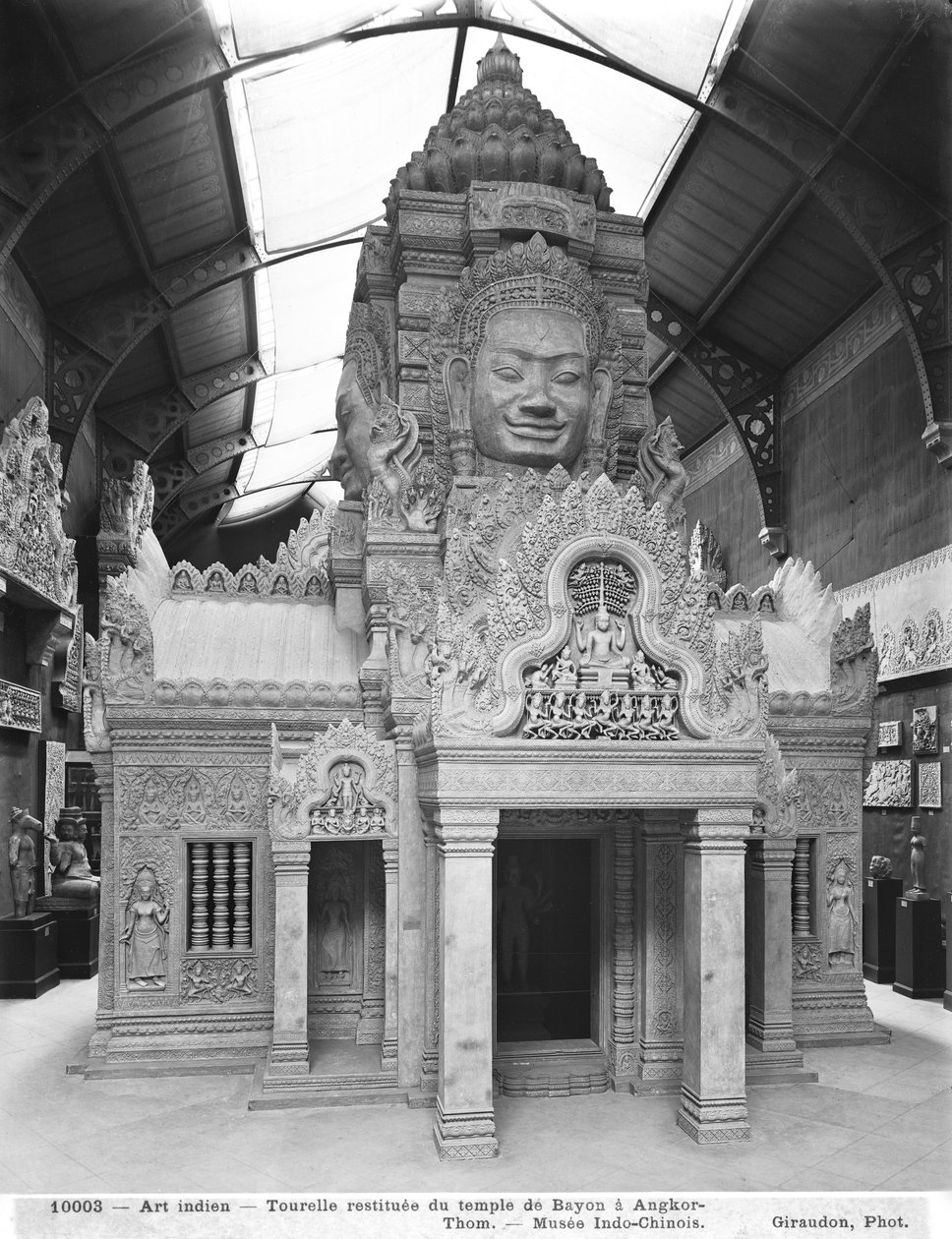Reconstructed Turret, Temple of Bayon at Angkor Thom by French Photographer