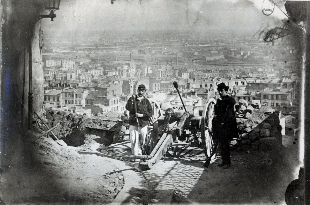 The Cannons of Montmartre during the Paris Commune by French Photographer