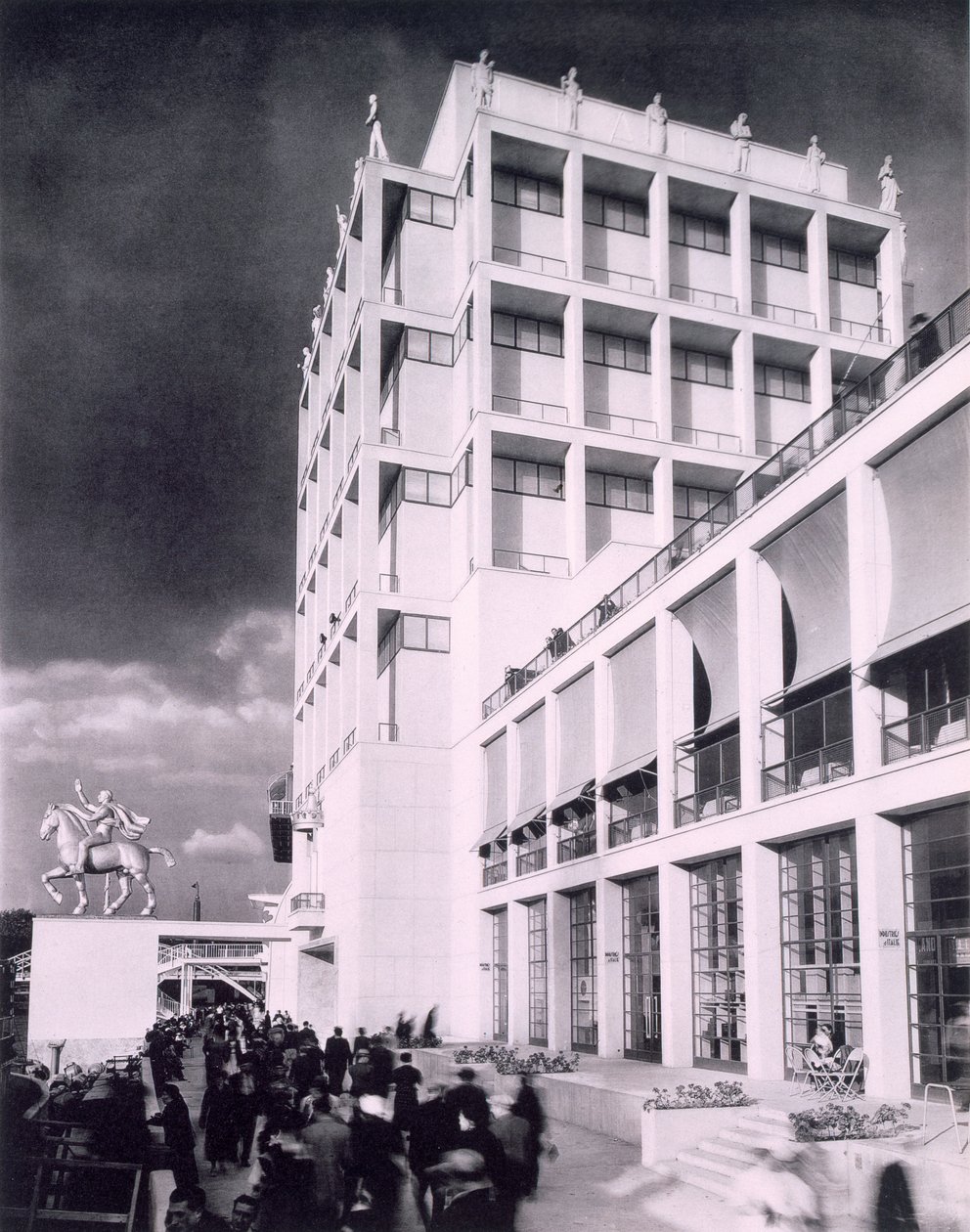 The Italian building at the Paris International Exposition by French Photographer