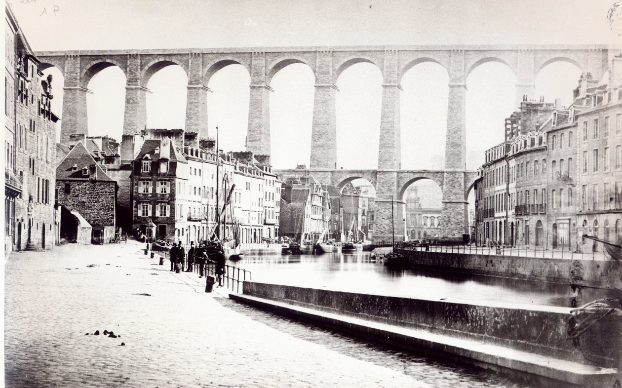 The Viaduct at Morlaix, c.1880 by French Photographer