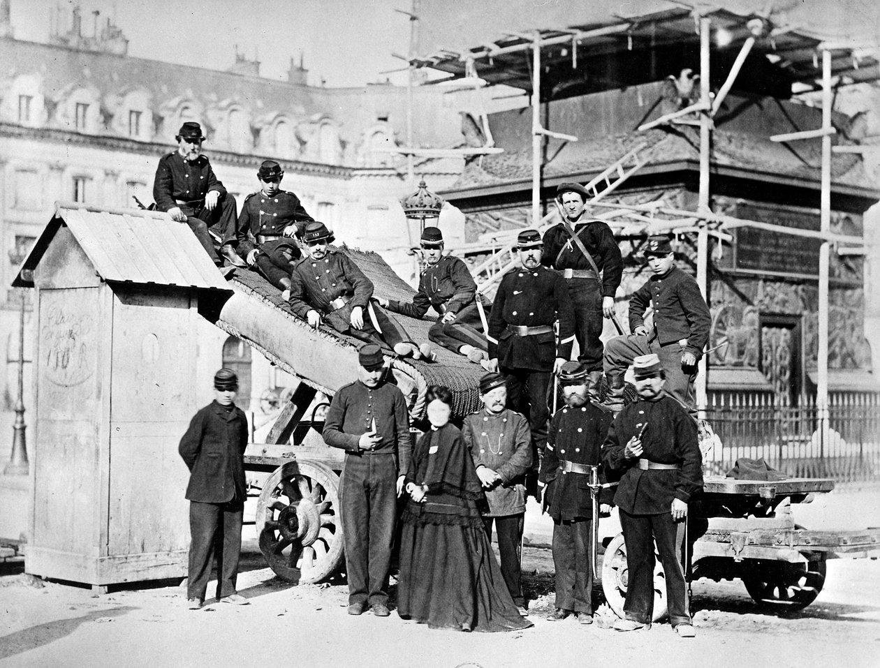 Troops of the Paris Commune in the Place Vendôme, 1871 by French Photographer