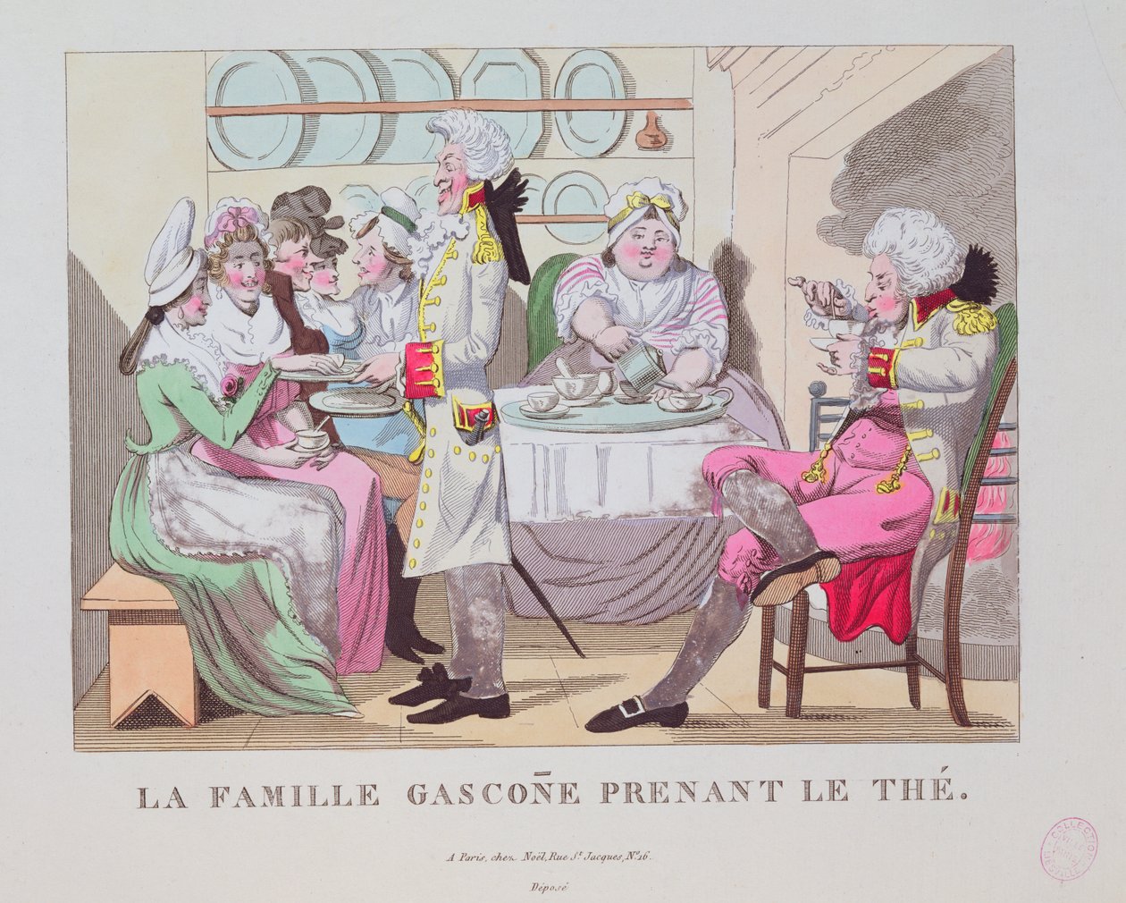 A Family from Gascony Drinking Tea by French School