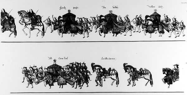 A Procession of Knights to a Joust by French School