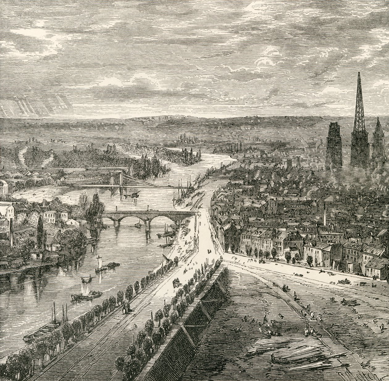 A View of Rouen, Normandy, in the Nineteenth Century, from 