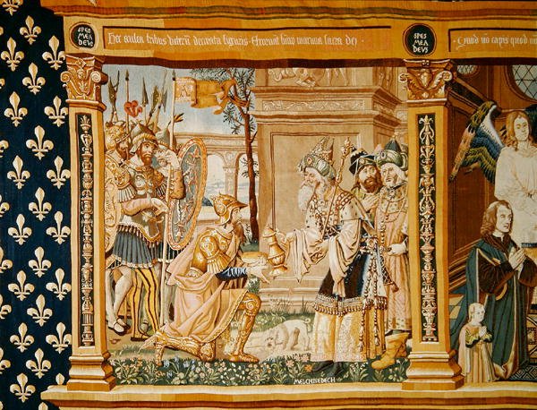 Abraham Receiving Bread and Wine from Melchizedek (detail) by French School
