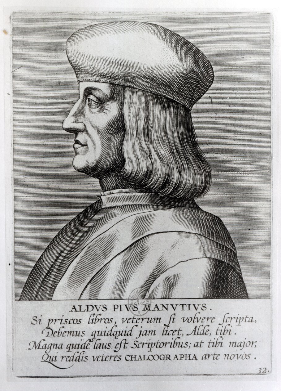 Aldus Manutius by French School